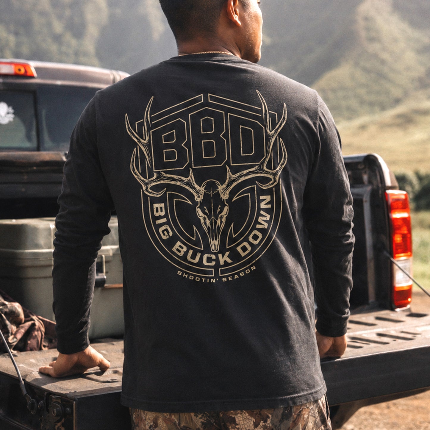 BIG BUCK DOWN LONG SLEEVE TEE